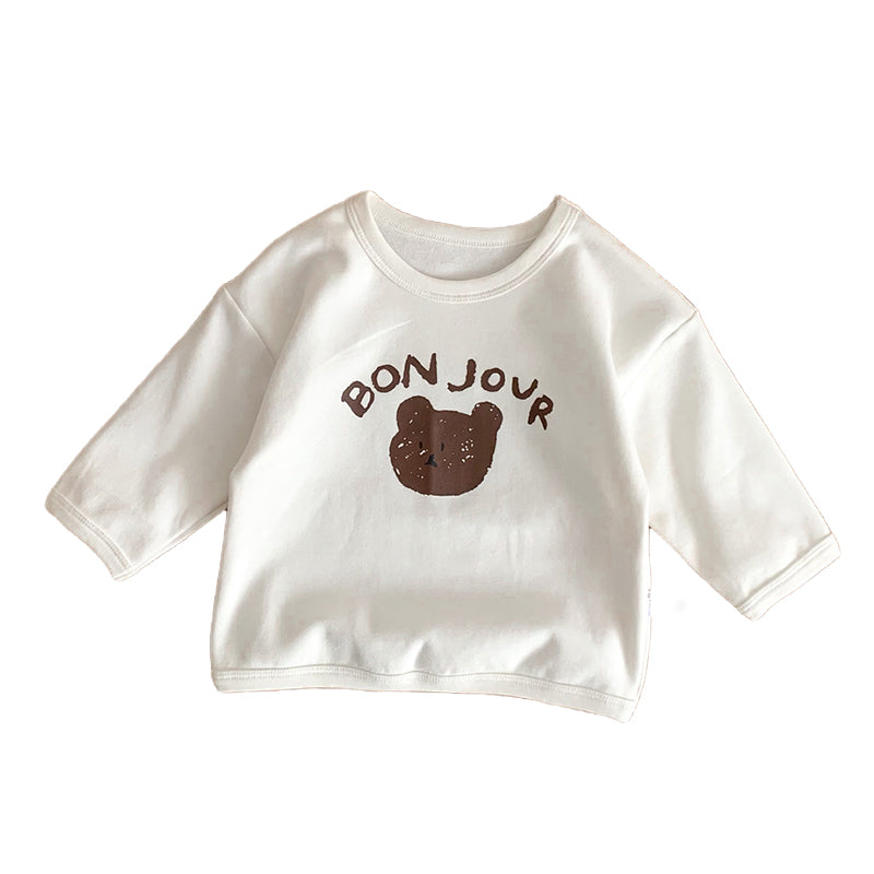 Baby Unisex Letters Checked Animals Print Hoodies Sweatshirts Wholesale 23020837