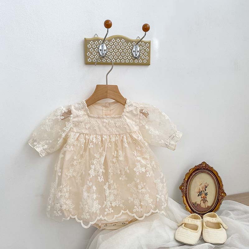 Baby Girls Embroidered Rompers Wholesale 230208372