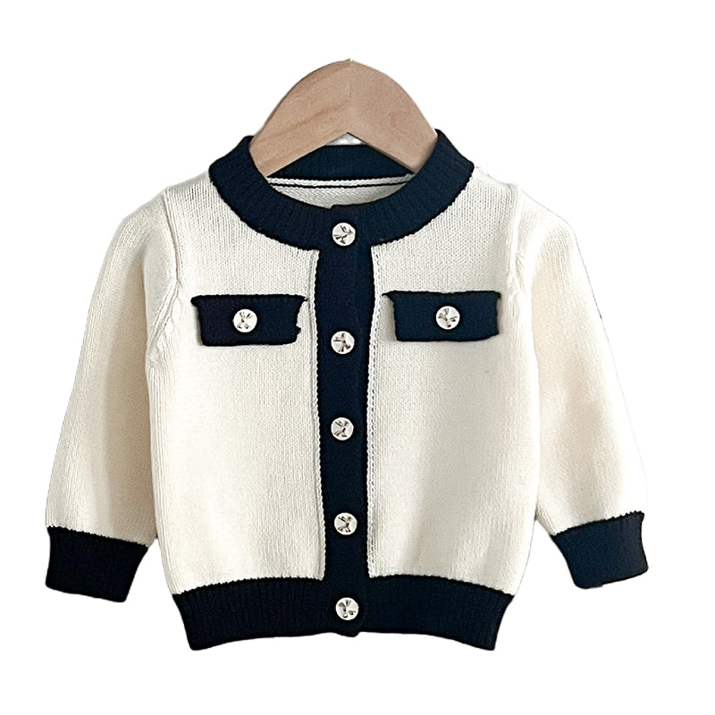 Baby Girls Color-blocking Cardigan Wholesale 230208383