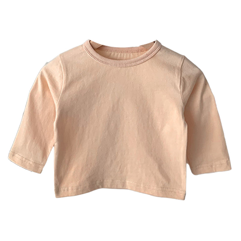 Baby Unisex Solid Color Striped Tops Wholesale 23020850