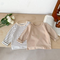 Load image into Gallery viewer, Baby Unisex Solid Color Striped Tops Wholesale 23020850
