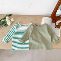 Load image into Gallery viewer, Baby Unisex Solid Color Striped Tops Wholesale 23020850
