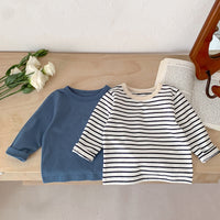 Load image into Gallery viewer, Baby Unisex Solid Color Striped Tops Wholesale 23020850
