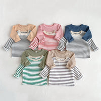 Load image into Gallery viewer, Baby Unisex Solid Color Striped Tops Wholesale 23020850
