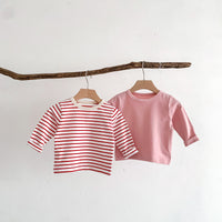 Load image into Gallery viewer, Baby Unisex Solid Color Striped Tops Wholesale 23020850
