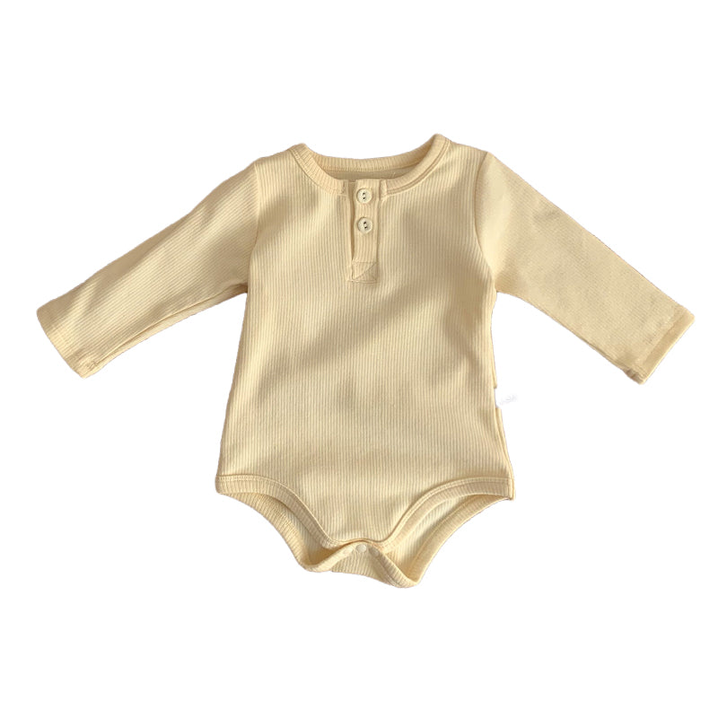 Baby Unisex Solid Color Rompers Wholesale 23020853