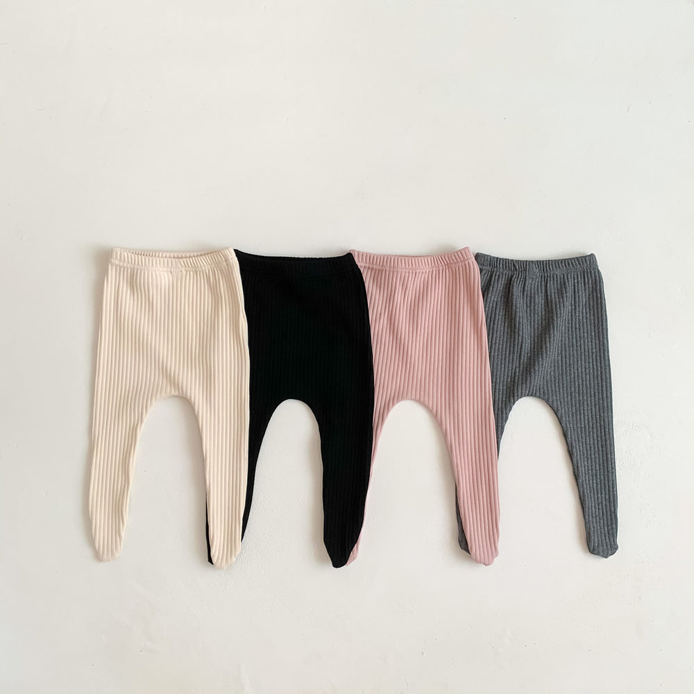 Baby Unisex Solid Color Muslin&Ribbed Pants Leggings Wholesale 23020858