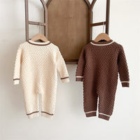 Load image into Gallery viewer, Baby Unisex Solid Color Knitwear Jumpsuits And Hats Wholesale 23020862
