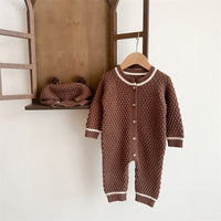 Load image into Gallery viewer, Baby Unisex Solid Color Knitwear Jumpsuits And Hats Wholesale 23020862
