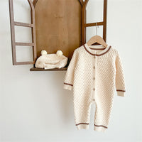 Load image into Gallery viewer, Baby Unisex Solid Color Knitwear Jumpsuits And Hats Wholesale 23020862
