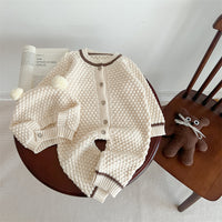 Load image into Gallery viewer, Baby Unisex Solid Color Knitwear Jumpsuits And Hats Wholesale 23020862
