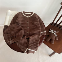 Load image into Gallery viewer, Baby Unisex Solid Color Knitwear Jumpsuits And Hats Wholesale 23020862
