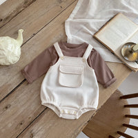 Load image into Gallery viewer, Baby Unisex Cartoon Print Tops And Solid Color Rompers Wholesale 23020873
