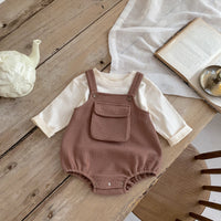 Load image into Gallery viewer, Baby Unisex Cartoon Print Tops And Solid Color Rompers Wholesale 23020873
