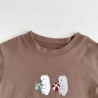 Load image into Gallery viewer, Baby Unisex Cartoon Print Tops And Solid Color Rompers Wholesale 23020873
