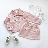 Load image into Gallery viewer, 2 Pieces Set Baby Kid Girls Letters Jackets Outwears And Skirts Wholesale 23021002
