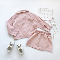 Load image into Gallery viewer, 2 Pieces Set Baby Kid Girls Letters Jackets Outwears And Skirts Wholesale 23021002
