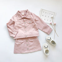 Load image into Gallery viewer, 2 Pieces Set Baby Kid Girls Letters Jackets Outwears And Skirts Wholesale 23021002
