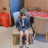 Load image into Gallery viewer, 2 Pieces Set Baby Kid Girls Letters Jackets Outwears And Skirts Wholesale 23021002
