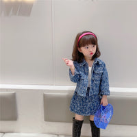 Load image into Gallery viewer, 2 Pieces Set Baby Kid Girls Letters Jackets Outwears And Skirts Wholesale 23021002
