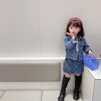 Load image into Gallery viewer, 2 Pieces Set Baby Kid Girls Letters Jackets Outwears And Skirts Wholesale 23021002
