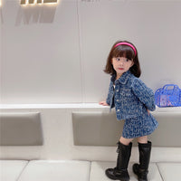 Load image into Gallery viewer, 2 Pieces Set Baby Kid Girls Letters Jackets Outwears And Skirts Wholesale 23021002
