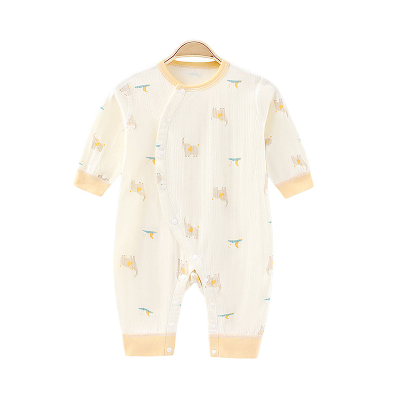 Baby Unisex Animals Cartoon Print Jumpsuits Wholesale 230210103