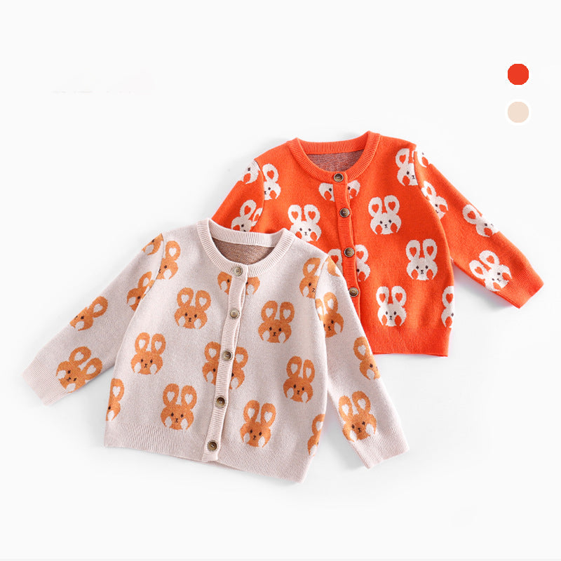 Baby Kid Girls Animals Cardigan Knitwear Wholesale 230210116