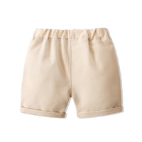 Load image into Gallery viewer, 2 Pieces Set Baby Kid Boys Bow Tops And Solid Color Shorts Wholesale 230210117
