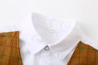 Load image into Gallery viewer, 2 Pieces Set Baby Kid Boys Birthday Party Checked Bow Tops And Shorts Wholesale 230210118
