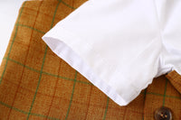 Load image into Gallery viewer, 2 Pieces Set Baby Kid Boys Birthday Party Checked Bow Tops And Shorts Wholesale 230210118
