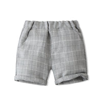 Load image into Gallery viewer, 2 Pieces Set Baby Kid Boys Birthday Party Checked Bow Tops And Shorts Wholesale 230210118

