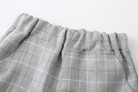 Load image into Gallery viewer, 2 Pieces Set Baby Kid Boys Birthday Party Checked Bow Tops And Shorts Wholesale 230210118
