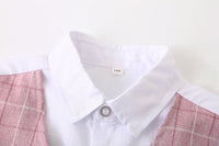 Load image into Gallery viewer, 2 Pieces Set Baby Kid Boys Birthday Party Checked Bow Tops And Shorts Wholesale 230210118
