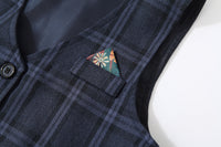 Load image into Gallery viewer, 3 Pieces Set Baby Kid Boys Birthday Party Solid Color Bow Shirts Checked Vests Waistcoats And Pants Wholesale 230210120
