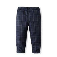 Load image into Gallery viewer, 3 Pieces Set Baby Kid Boys Birthday Party Solid Color Bow Shirts Checked Vests Waistcoats And Pants Wholesale 230210120
