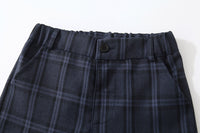 Load image into Gallery viewer, 3 Pieces Set Baby Kid Boys Birthday Party Solid Color Bow Shirts Checked Vests Waistcoats And Pants Wholesale 230210120
