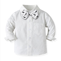 Load image into Gallery viewer, 3 Pieces Set Baby Kid Boys Birthday Party Solid Color Dinosaur Bow Shirts Vests Waistcoats And Pants Wholesale 230210129
