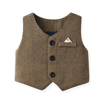 Load image into Gallery viewer, 3 Pieces Set Baby Kid Boys Birthday Party Solid Color Dinosaur Bow Shirts Vests Waistcoats And Pants Wholesale 230210129
