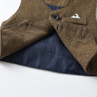 Load image into Gallery viewer, 3 Pieces Set Baby Kid Boys Birthday Party Solid Color Dinosaur Bow Shirts Vests Waistcoats And Pants Wholesale 230210129
