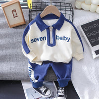 Load image into Gallery viewer, 2 Pieces Set Baby Kid Boys Letters Polo Shirts And Pants Wholesale 230210133
