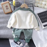 Load image into Gallery viewer, 2 Pieces Set Baby Kid Boys Letters Polo Shirts And Pants Wholesale 230210133
