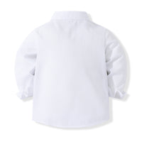 Load image into Gallery viewer, 2 Pieces Set Baby Kid Boys Birthday Party Checked Bow Shirts And Solid Color Pants Wholesale 230210136
