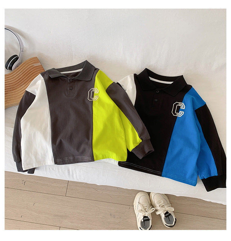 Baby Kid Boys Color-blocking Hoodies Sweatshirts Wholesale 230210145