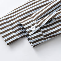 Load image into Gallery viewer, 2 Pieces Set Baby Kid Boys Birthday Party Striped Bow Shirts And Solid Color Jumpsuits Wholesale 230210160
