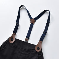 Load image into Gallery viewer, 2 Pieces Set Baby Kid Boys Birthday Party Striped Bow Shirts And Solid Color Jumpsuits Wholesale 230210160
