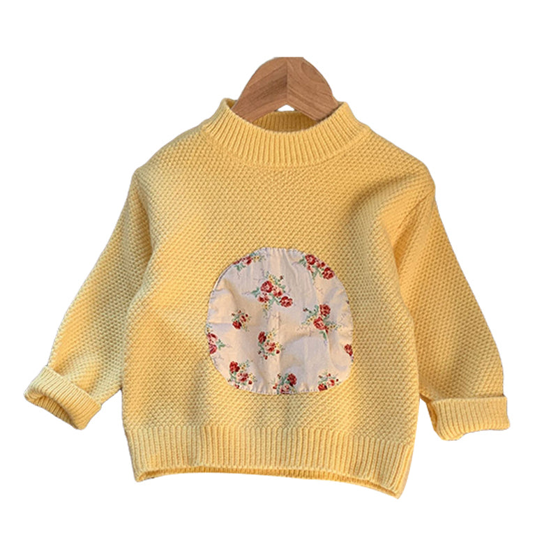 Baby Kid Girls Flower Crochet Print Sweaters Wholesale 230210218
