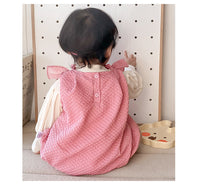 Load image into Gallery viewer, 2 Pieces Set Baby Girls Solid Color Tops And Bow Rompers Wholesale 230210240
