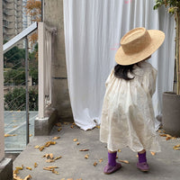 Load image into Gallery viewer, Baby Kid Girls Solid Color Embroidered Dresses Wholesale 230210241
