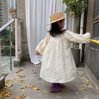 Load image into Gallery viewer, Baby Kid Girls Solid Color Embroidered Dresses Wholesale 230210241
